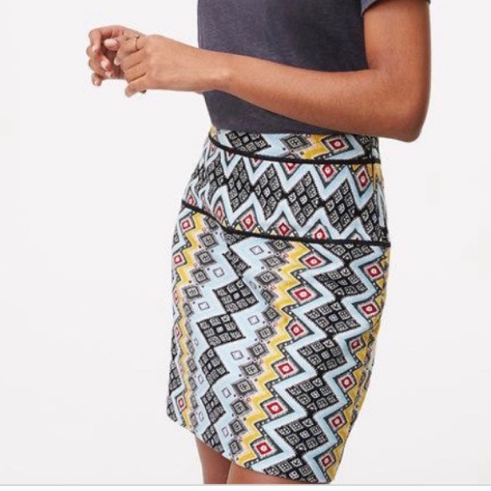 Aztec Print Skirt
